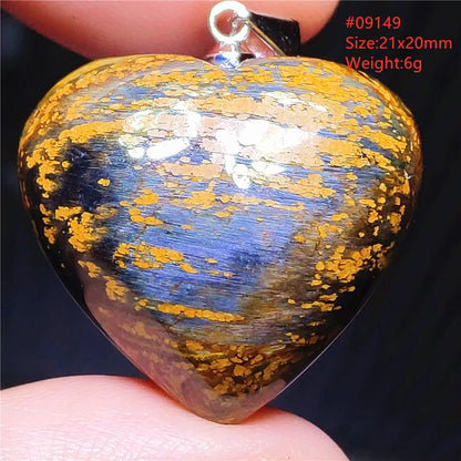 Natural Blue Pietersite Chatoyant Bead Pendant Jewelry Necklace Women Men Namibia Yellow Pietersite Cat Eye Fashion AAAAAA