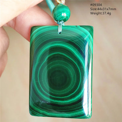 Natural Green Malachite Chrysocolla Pendant Jewelry Rectangle Women Men Big Fashion Green Chrysocolla Fashion Necklace AAAAAA