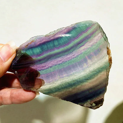 Natural Stone Colorful Fluorite Tablet Collection Home Ornament Chakra Spiritual Meditation Healing Feng Shui Crystal