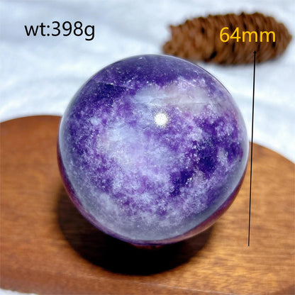 High Quality Natural Crystal Lepidolite Sphere Gemstones Mineral Energy Reiki Home Decorations Gift