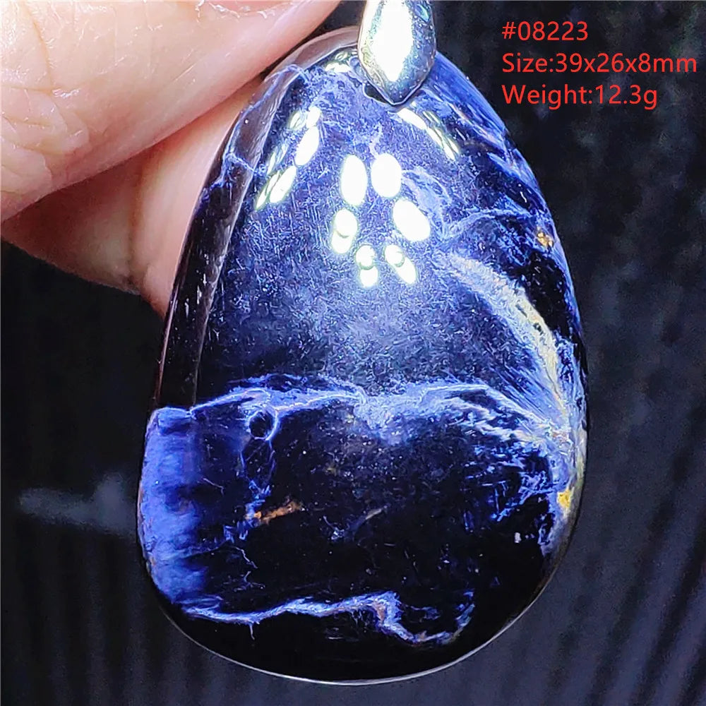 Natural Blue Pietersite Chatoyant Bead Pendant Jewelry Necklace Women Men Namibia Yellow Pietersite Cat Eye Fashion AAAAAA