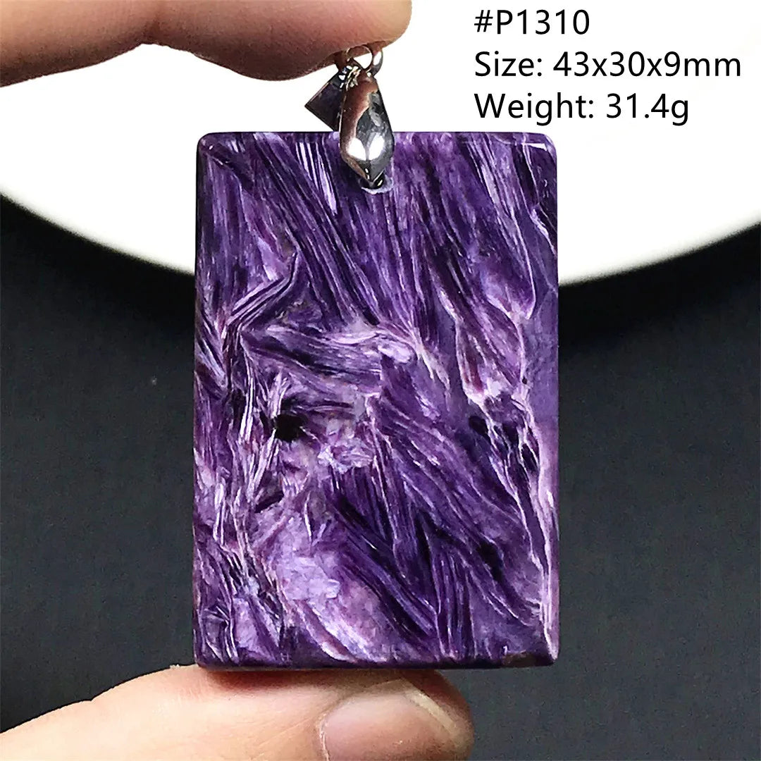 Top Natural Purple Charoite Stone Pendant Jewelry For Women Lady Men Love Healing Crystal Beads Silver Energy Gemstone AAAAA