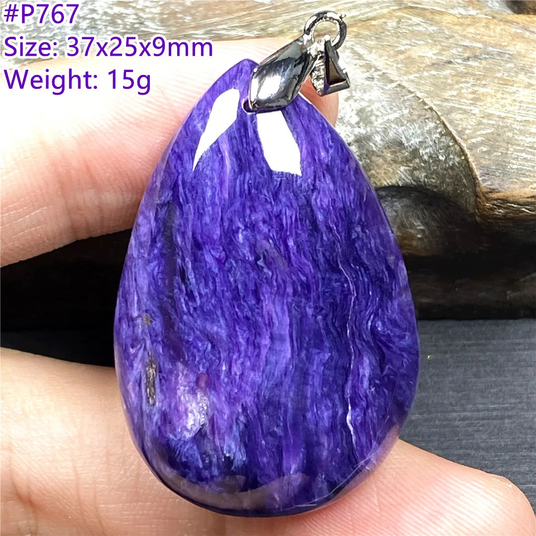 Top Natural Purple Charoite Stone Pendant Jewelry For Women Lady Men Love Healing Crystal Beads Silver Energy Gemstone AAAAA