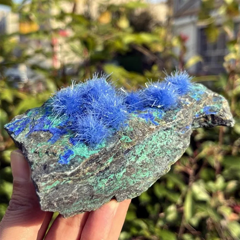 Rare Azurite Ore Specimen, Crystal Cluster, Reiki Healing, Quartz Piont, Home Decor, Mineral Specimens, Crystal Collection