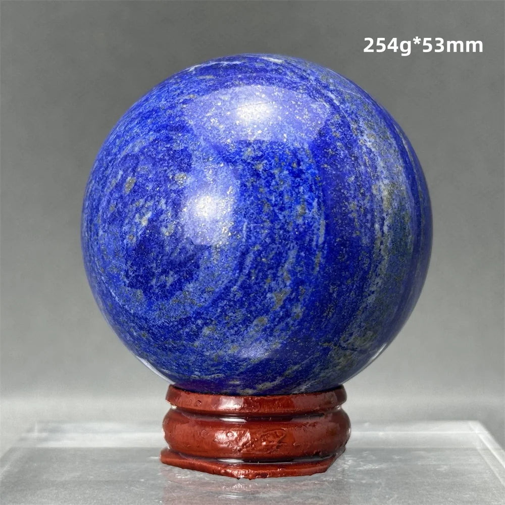 Bola de Lápis-Lazúli Natural Artesanato Polido Aura Cura Energia Meditação Adivinhação Altar Bola de Pedra Mineral Ornamentos para Casa Presente