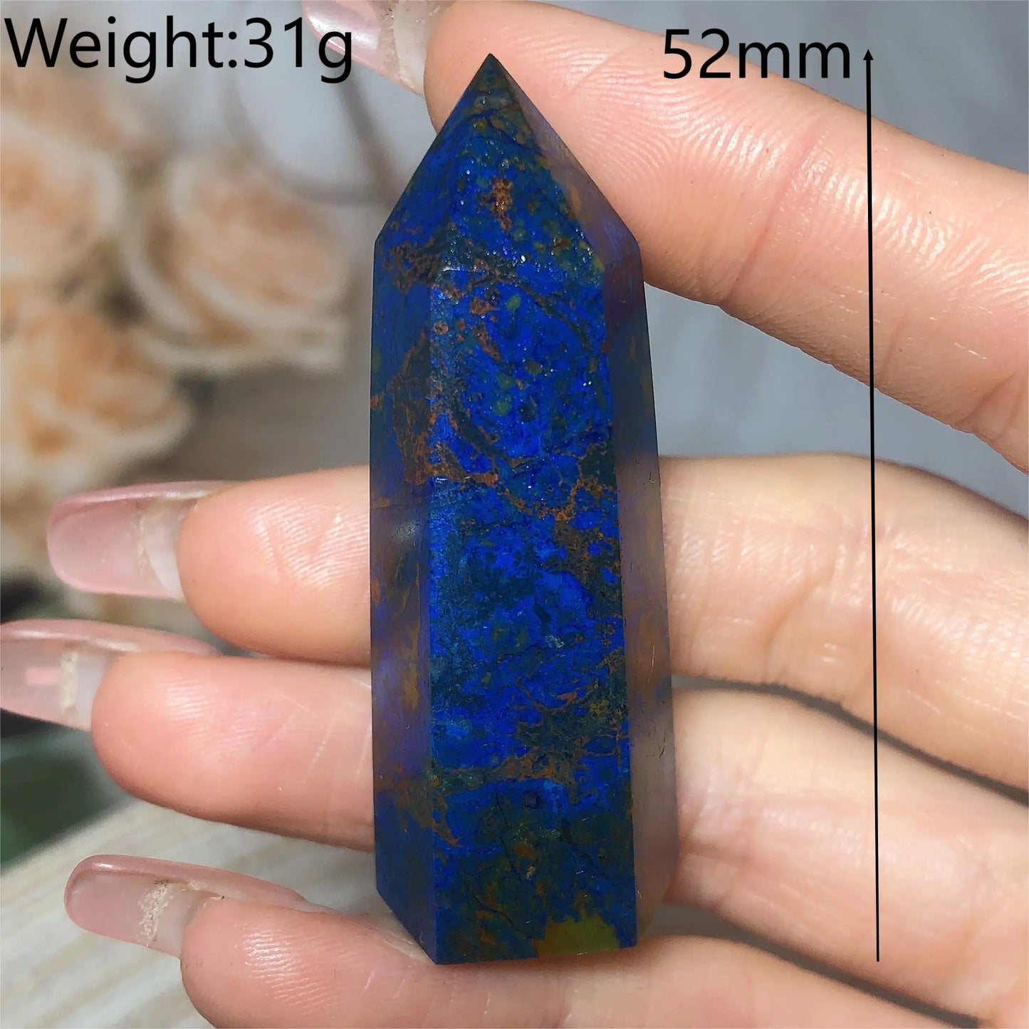 Natural Crystals Chrysocolla With Azurite Tower Healing High Quality Energy Mineral Wholesale Reiki Home Decroration