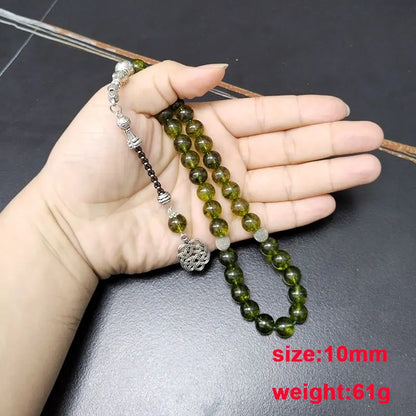 Natural Peridot Crystal Olive Quartz Beaded Bracelet – Elegant Handcrafted Strand Accessory