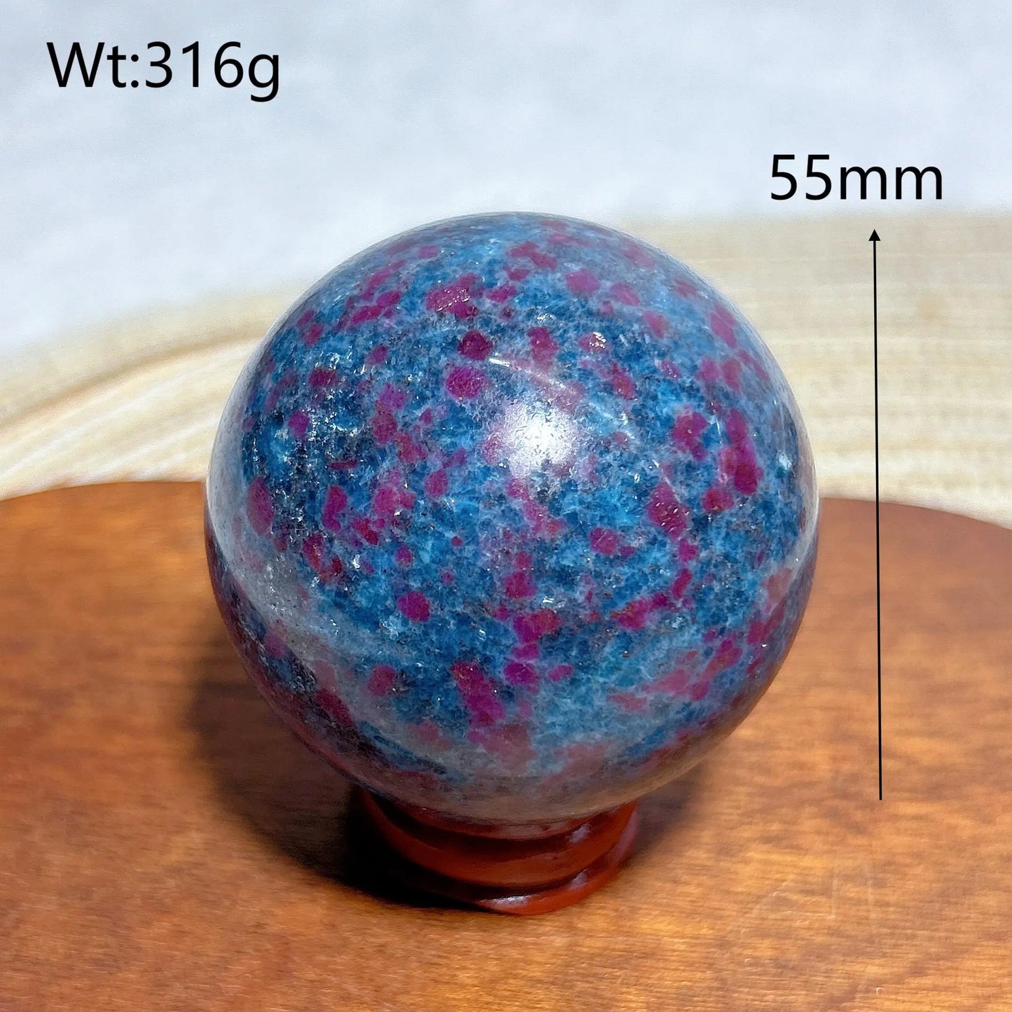 Esfera de fluorescencia UV con rubí, cianita, malaquita y cristales naturales curativos, piedras preciosas, energía mineral, decoraciones para el hogar, regalo