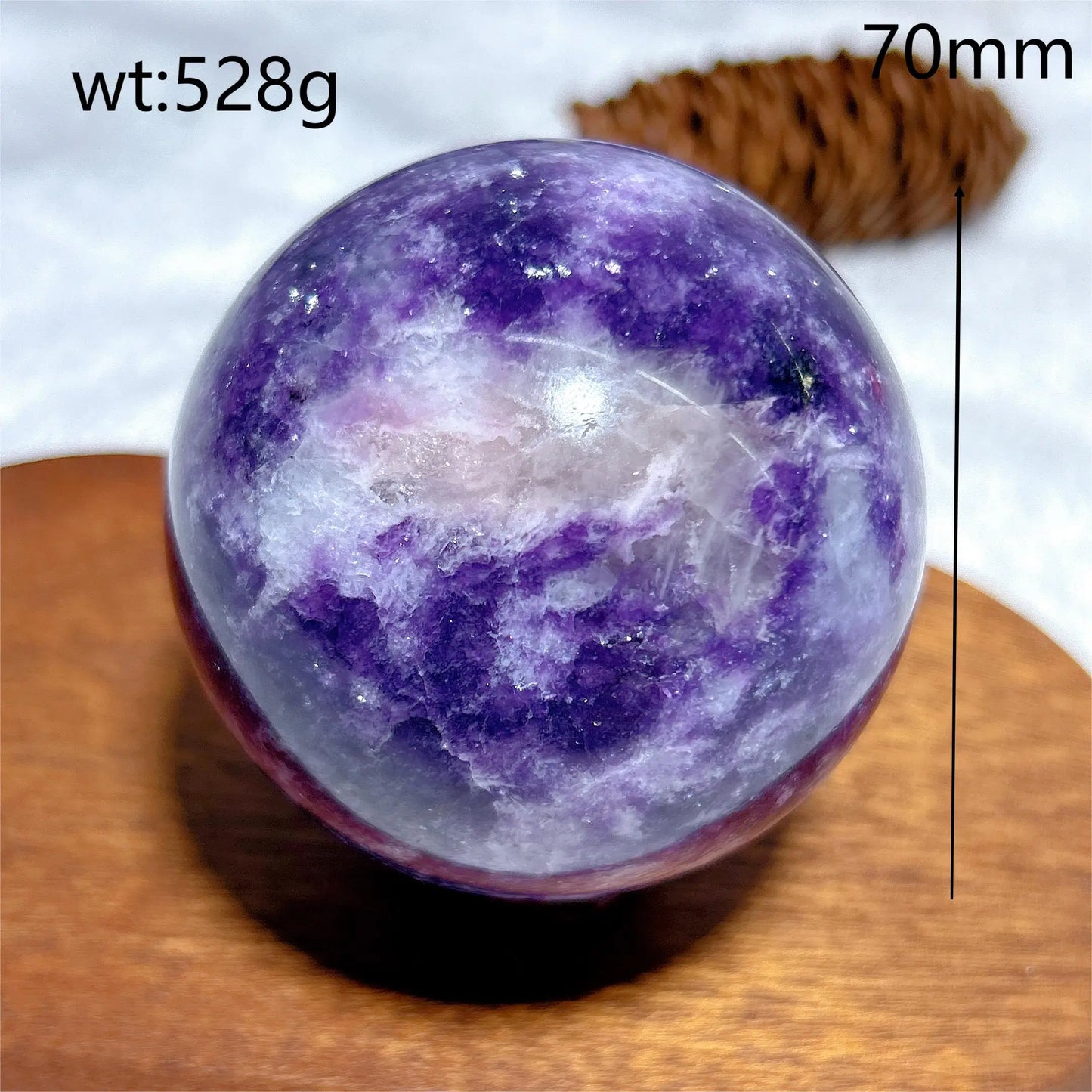 High Quality Natural Crystal Lepidolite Sphere Gemstones Mineral Energy Reiki Home Decorations Gift