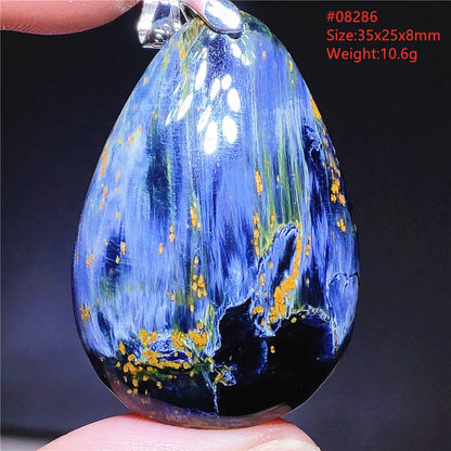 Natural Blue Pietersite Chatoyant Bead Pendant Jewelry Necklace Women Men Namibia Yellow Pietersite Cat Eye Fashion AAAAAA