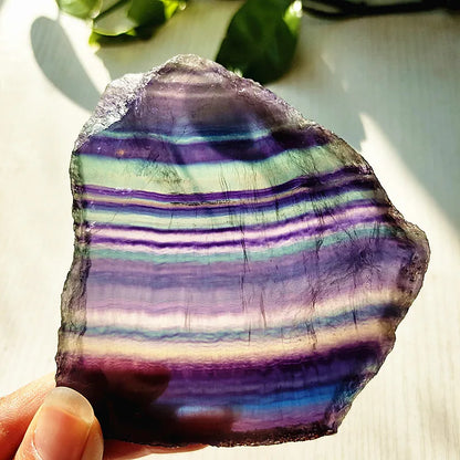 Natural Stone Colorful Fluorite Tablet Collection Home Ornament Chakra Spiritual Meditation Healing Feng Shui Crystal