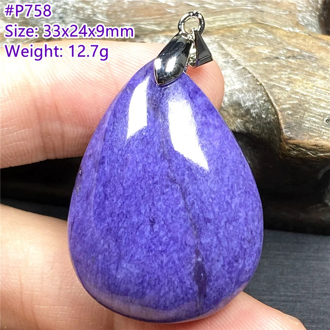 Top Natural Purple Charoite Stone Pendant Jewelry For Women Lady Men Love Healing Crystal Beads Silver Energy Gemstone AAAAA