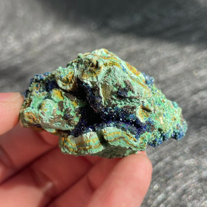 45g Natural Crystal Rock Raw Azurite Malachit Mineral Specimen Quartz Decor Polished Divination Healing Gift Reiki D21