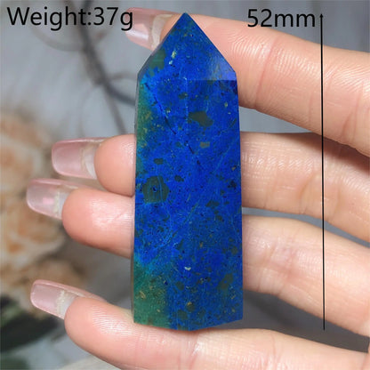 Natural Crystals Chrysocolla With Azurite Tower Healing High Quality Energy Mineral Wholesale Reiki Home Decroration