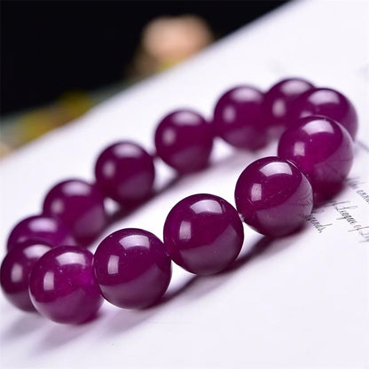 16MM Natural Charoite Bracelet Women Fashion Round Stone Elegant Healing Strand Bangles Wristband Gift 1PCS