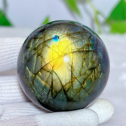 Labradorite Sphere Ball Crystal Natural Stone Quartz Home Decoration Minerals Reiki Craft Gemstone Energy Healing Love +Stand