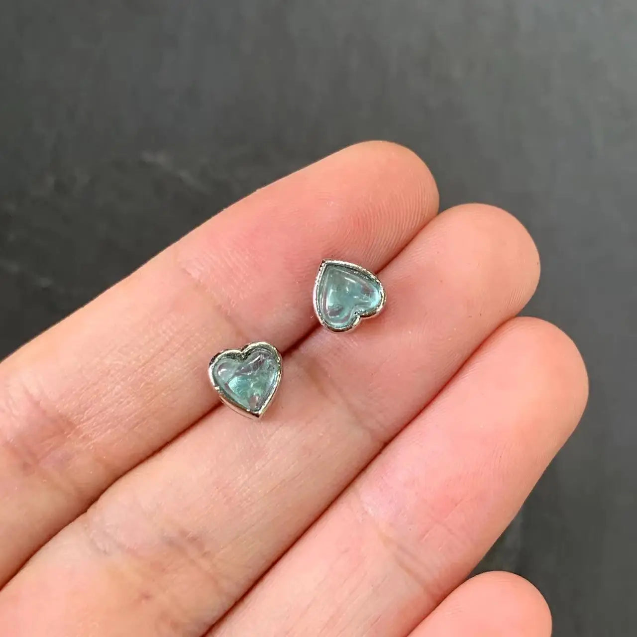 Pendientes de apatita azul natural en plata de ley 925 para mujer, regalo de joyería, joyería sencilla, verde