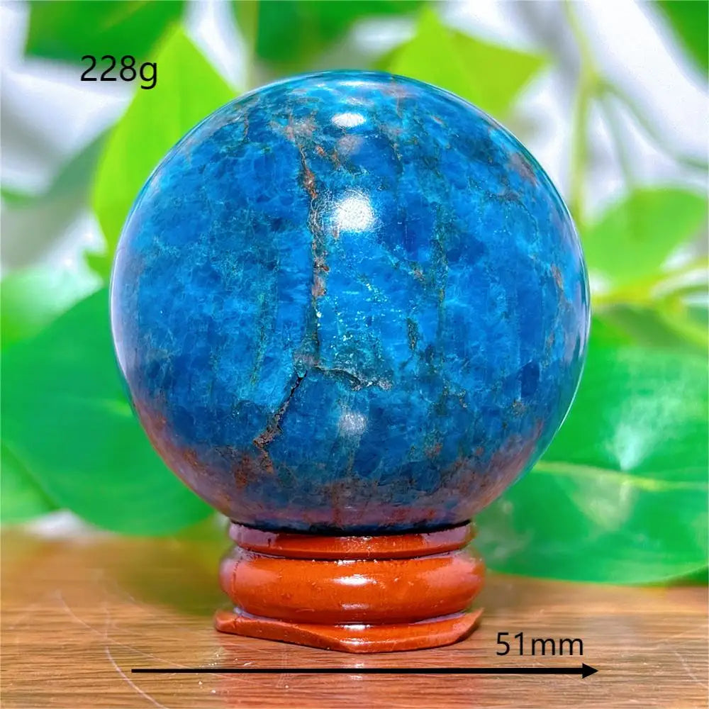 Esfera de Apatita Cristal Pedra de Quartzo Natural Decoração para Casa Minerais Reiki Artesanato Presentes Amor Energia Cura Meditação + Suporte