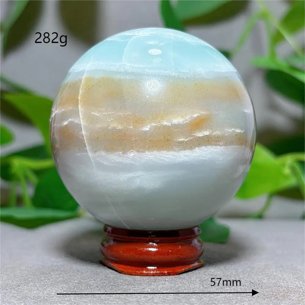 Esfera caribeña, bola de cristal, minerales, cuarzo, piedra natural, decoración energética para el hogar, meditación, artesanía espiritual, Reiki, amor + soporte