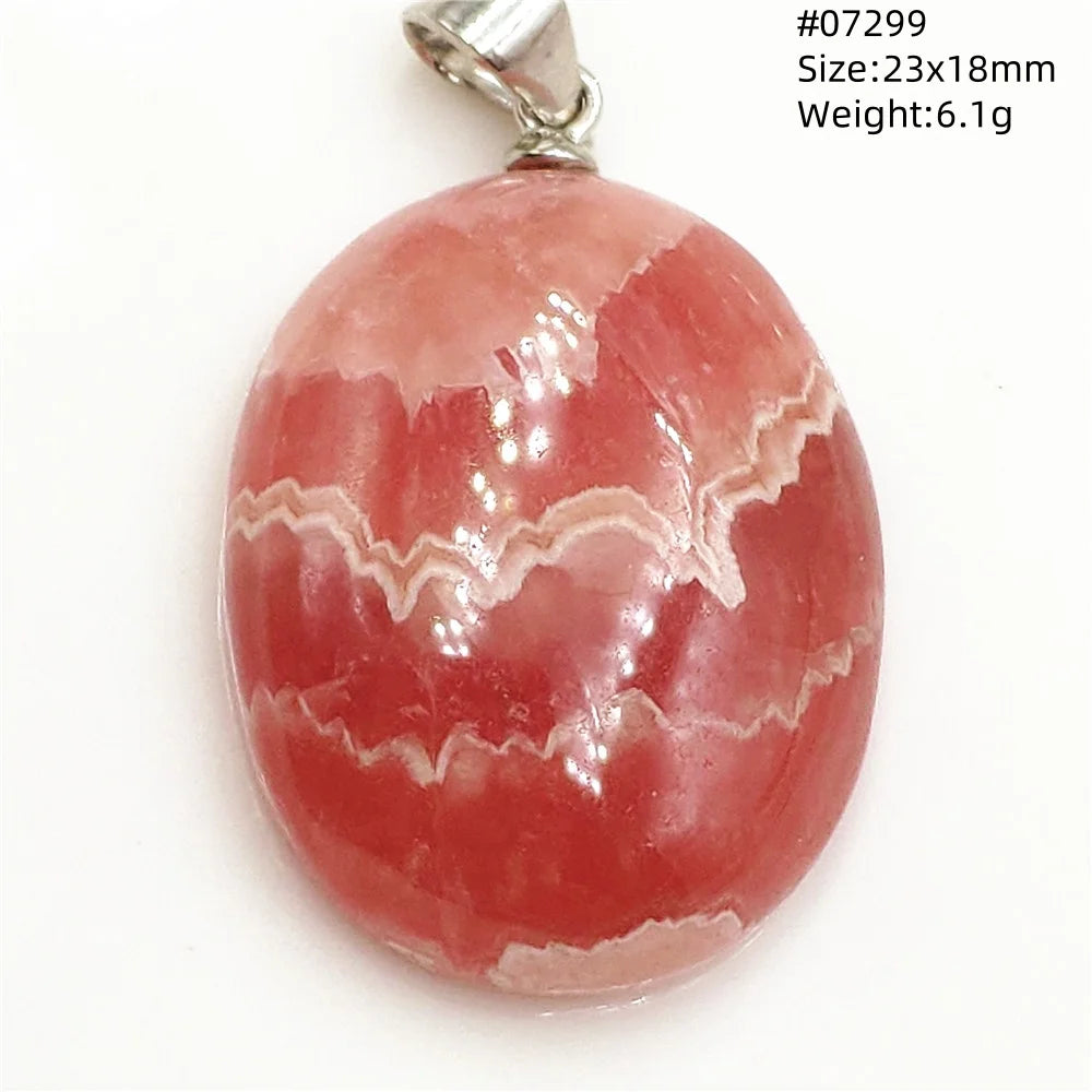 Natural Red Rhodochrosite Pendant Jewelry Rose Rhodochrosite Heart Love Women Men Gemstone Jewelry Fashion Necklace Gift AAAAAA