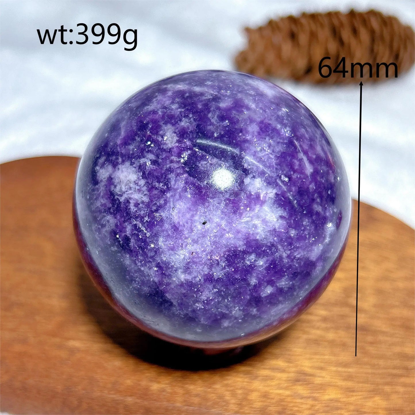 High Quality Natural Crystal Lepidolite Sphere Gemstones Mineral Energy Reiki Home Decorations Gift