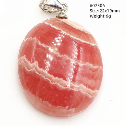 Natural Red Rhodochrosite Pendant Jewelry Rose Rhodochrosite Heart Love Women Men Gemstone Jewelry Fashion Necklace Gift AAAAAA