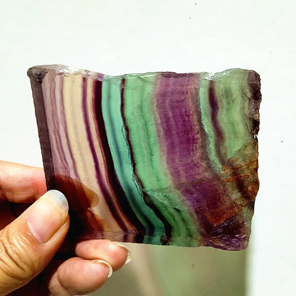 Natural Stone Colorful Fluorite Tablet Collection Home Ornament Chakra Spiritual Meditation Healing Feng Shui Crystal