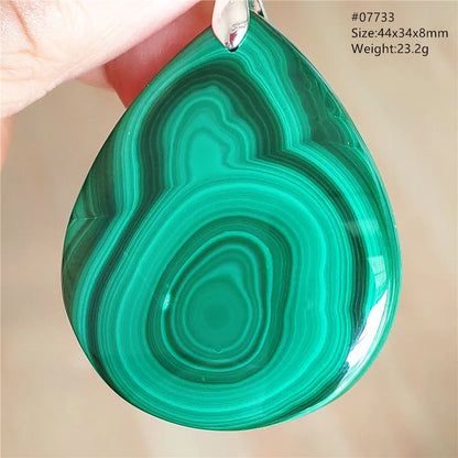 Natural Green Malachite Chrysocolla Pendant Jewelry Rectangle Women Men Big Fashion Green Chrysocolla Fashion Necklace AAAAAA