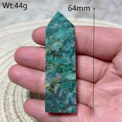 Natural Crystal Dioptase Tower Pyrite Healing Wholesale Gemstone Energy Polished Obelisk Precious Gift