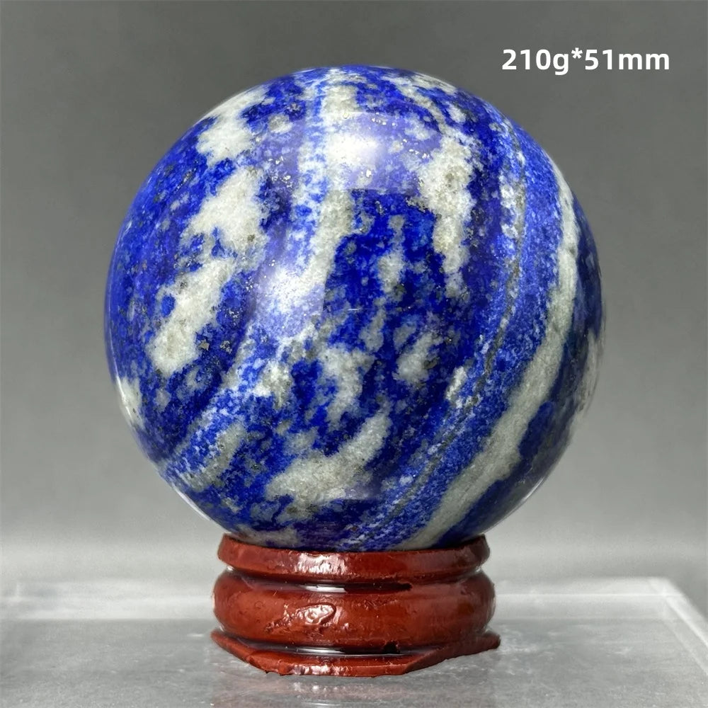 Bola de Lápis-Lazúli Natural Artesanato Polido Aura Cura Energia Meditação Adivinhação Altar Bola de Pedra Mineral Ornamentos para Casa Presente