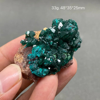 Piedras y cristales de cuarzo de dioptasa verde del Congo 100 % naturales