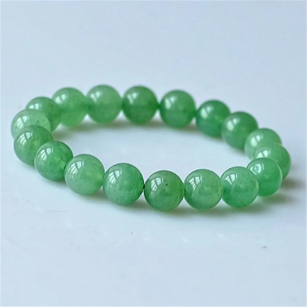 Wholesale Aventurine Crystal Quartz Natural Stone Green Bracelet Elastic Cord Pulserase Jewelry Beads Lovers Woman Gift