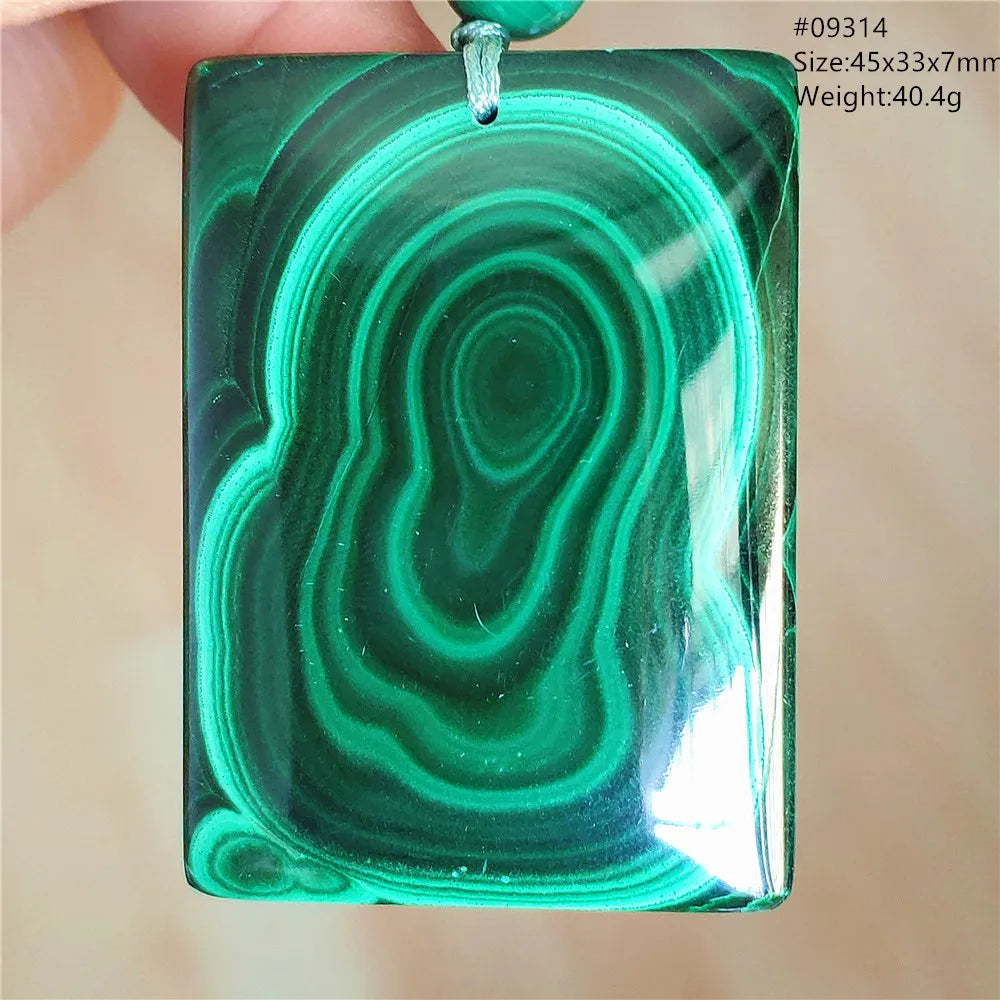 Natural Green Malachite Chrysocolla Pendant Jewelry Rectangle Women Men Big Fashion Green Chrysocolla Fashion Necklace AAAAAA