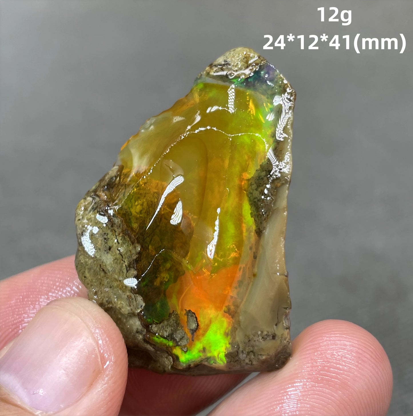 BEST COLOR! 12g natural rare color Ethiopia water Opal gem mineral specimen stones and crystals healing crystals quartz