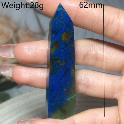 Natural Crystals Chrysocolla With Azurite Tower Healing High Quality Energy Mineral Wholesale Reiki Home Decroration