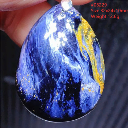 Natural Blue Pietersite Chatoyant Bead Pendant Jewelry Necklace Women Men Namibia Yellow Pietersite Cat Eye Fashion AAAAAA