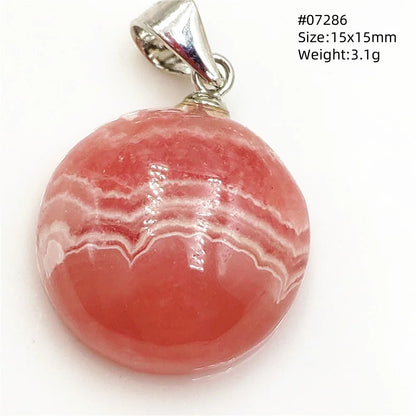 Natural Red Rhodochrosite Pendant Jewelry Rose Rhodochrosite Heart Love Women Men Gemstone Jewelry Fashion Necklace Gift AAAAAA