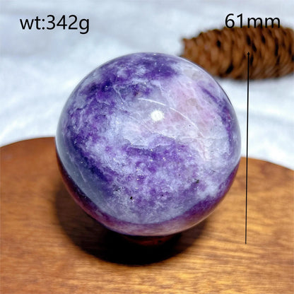 High Quality Natural Crystal Lepidolite Sphere Gemstones Mineral Energy Reiki Home Decorations Gift