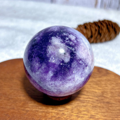 High Quality Natural Crystal Lepidolite Sphere Gemstones Mineral Energy Reiki Home Decorations Gift