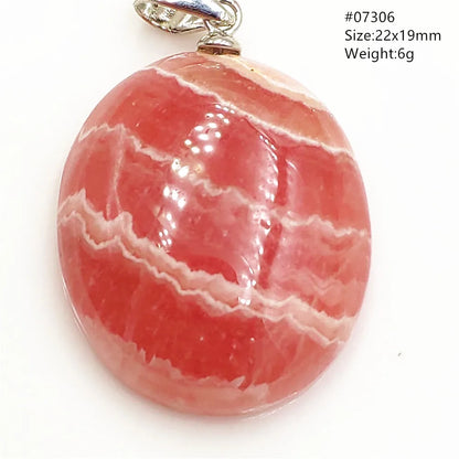 Natural Red Argentina Rhodochrosite Pendant Necklace Rose Rhodochrosite Heart Pendant Women Men Necklace AAAAA