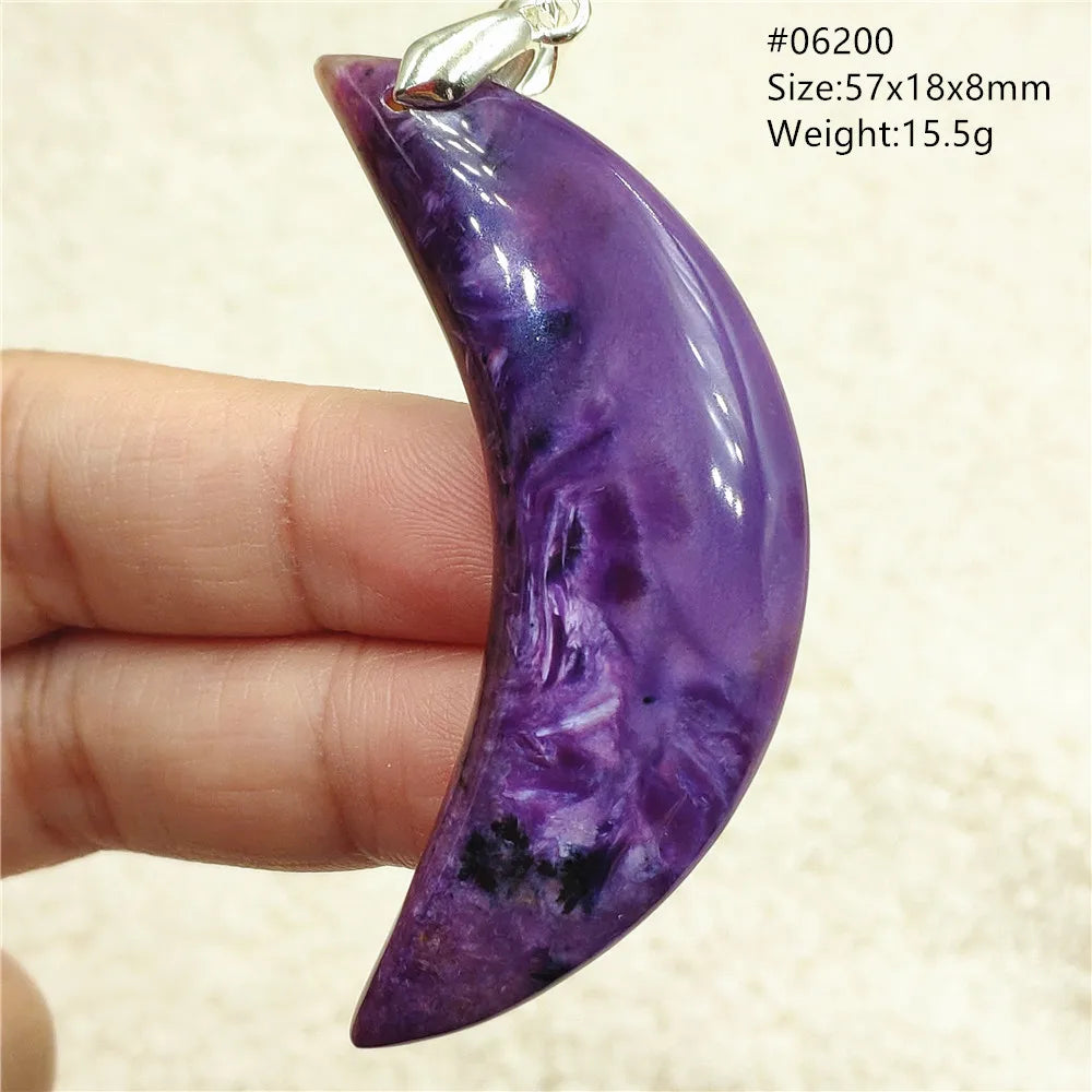 Natural Purple Charoite Water Drop Gemstone Pendant Women Men Charoite Bead Best Necklace Jewelry 925 Sterling Silver AAAAAA