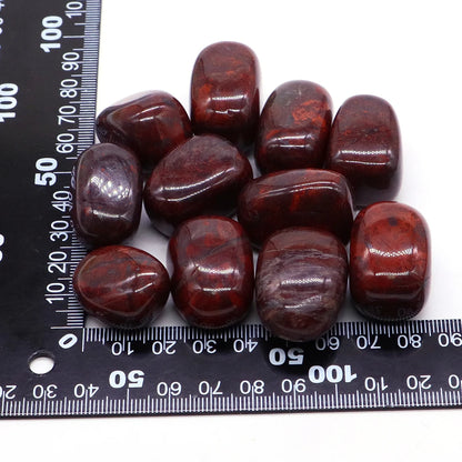 Red Flower Jasper Tumbled Stone Irregular Polishing Natural Rock Mineral Bead For Chakra Healing Home Decoration Accessories