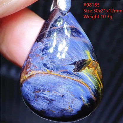 Natural Blue Pietersite Chatoyant Bead Pendant Jewelry Necklace Women Men Namibia Yellow Pietersite Cat Eye Fashion AAAAAA