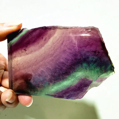 Natural Stone Colorful Fluorite Tablet Collection Home Ornament Chakra Spiritual Meditation Healing Feng Shui Crystal