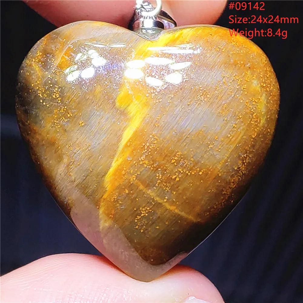 Natural Blue Pietersite Chatoyant Bead Pendant Jewelry Necklace Women Men Namibia Yellow Pietersite Cat Eye Fashion AAAAAA