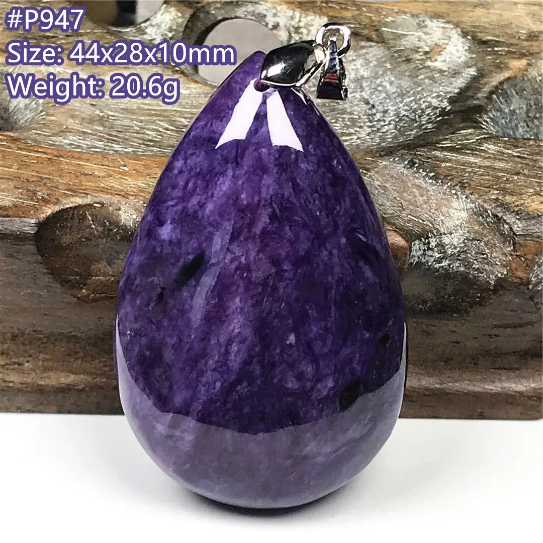 Top Natural Purple Charoite Stone Pendant Jewelry For Women Lady Men Love Healing Crystal Beads Silver Energy Gemstone AAAAA