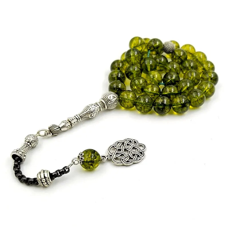 Natural Peridot Crystal Olive Quartz Beaded Bracelet – Elegant Handcrafted Strand Accessory