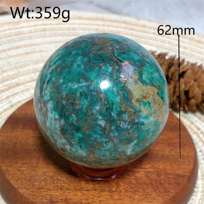 Natural Crystals Dioptase Pyrite Sphere Balls Polished Room Decor Energy Gift Mineral Ore Stone