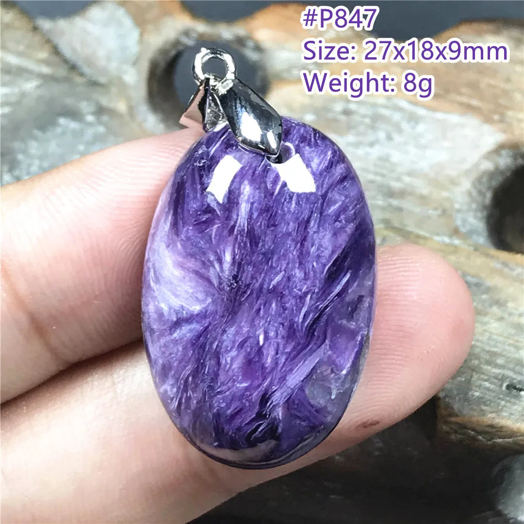 Top Natural Purple Charoite Stone Pendant Jewelry For Women Lady Men Love Healing Crystal Beads Silver Energy Gemstone AAAAA