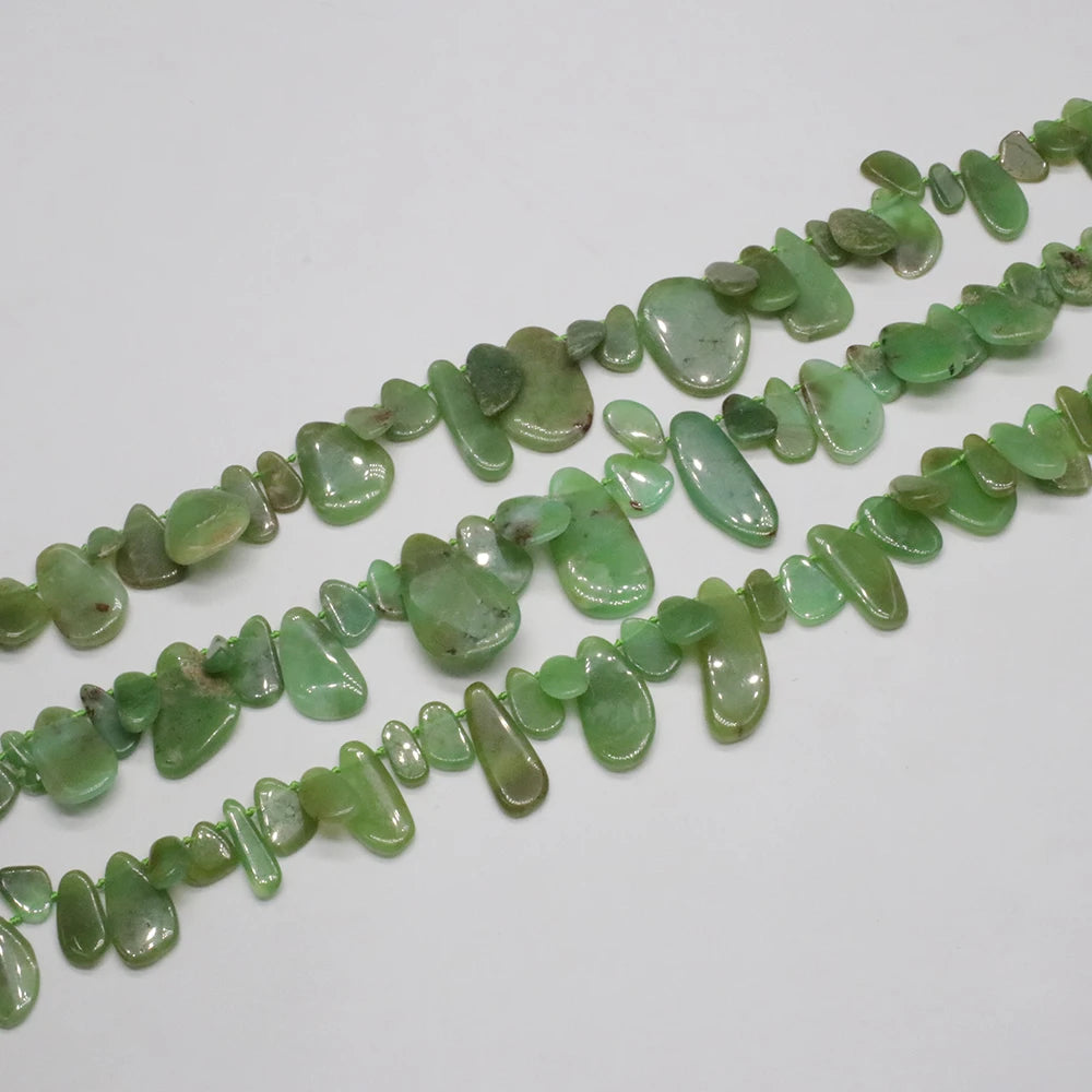 Gains High Quality Chrysoprase Strand In Special Shaped For Necklace Jewlery Fitting Accessories Free Shipping